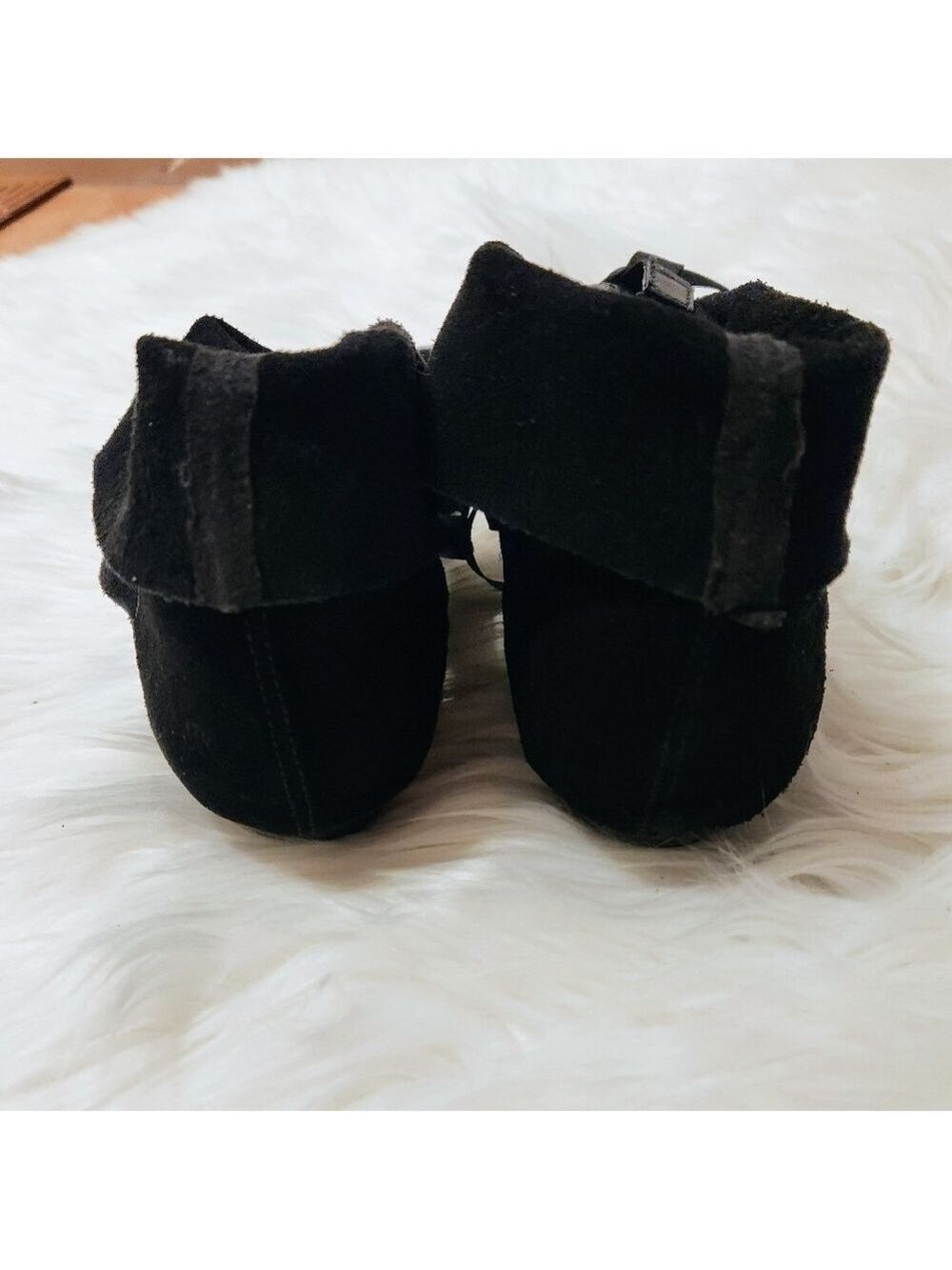 Chinese Laundry Black Suede Thong Flat Sandals Size 7.5 Medium - Picture 6 of 12